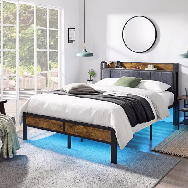 OLEVS Queen Bed Frame with Headboard